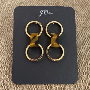 J.Crew | Tortoise Link Earrings | 2” Length